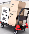 Heavy Duty Foldable Push Cart Platform Dolly With Swivel Wheels Folding Trolley For Office Warehouse And Workshop Use Load Capacity 1100lbs Easy Fold Flat Portable Cart For Moving Heavy Loads carrying safes and boxes