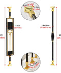 Hella Sturdy Square Deck Balusters And Stair Spindles Kit featuring 37 inch adjustable swivel base, black metal with gold details.