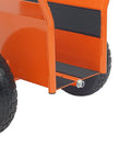 Heavy-Duty Slab Dolly Cart With 1000Lb Capacity And 10-Inch All-Terrain Tires Non-Slip Industrial Transport Dolly Built From Steel And Rubber For Durable Performance On Construction Sites Easy Moving Heavy Loads, side view with 10-inch tires