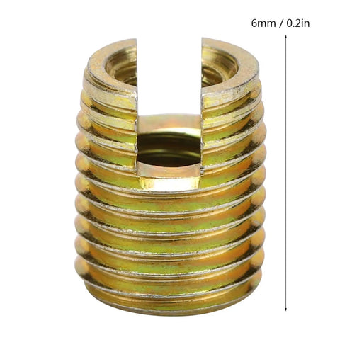 40 Pc Self Tapping Thread Repair Inserts M2 To M16 Carbon Steel Kit For Furniture Repair And Home Diy Projects No Stripped Threads Durable Thread Inserts Pro Grade Heavy Duty, 6mm insert