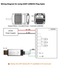Wiring diagram for Beefy Integrated Closed Loop Stepper Motor With Pulse Direction Control Interface Built In Encoder Motion Controller And Driver For CNC And 3D Printers 0.43Nm Torque 1.7A 24 To 48VDC Plug And Play Ready.