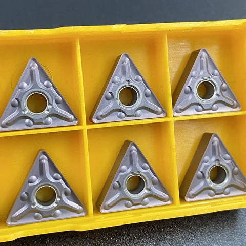 20 Pcs Purple Carbide Turning Inserts For Lathe Machining Steel And Stainless Steel Pro Grade Cutters TNMG331-MA TNMG332-MA