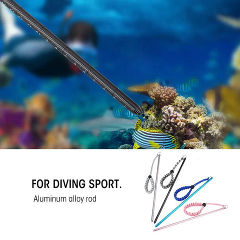 Heavy Duty Diving Pointer Stick For Scuba Signaling Aluminum Alloy Lobster Style Underwater Noise Maker Black