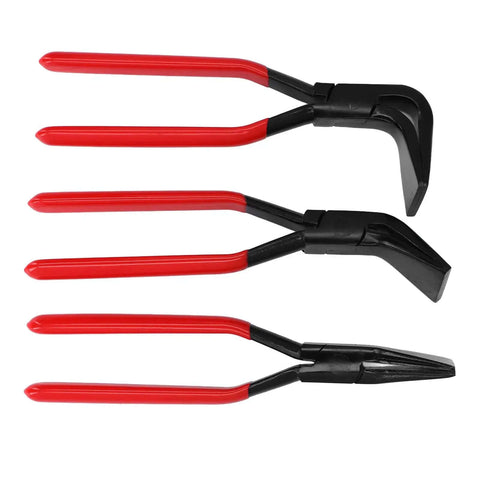 Pro Grade Heavy Duty Metal Bending Pliers Hand Seamer With Adjustable Jaw For 45 And 90 Degree Bends in sheet metal, three jaw sizes.