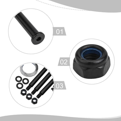 Three Piece Motor Mounting Screws Kit For Bafang M620 G510 Mid Drive E-Bike 500W 750W Crankset Cover Steel Black Hardware