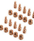 Pro Grade Plasma Cutter Consumables Kit For XT60 And Spectrum 875 Auto Line Torches, 20 Pcs Includes 10 Tips And 10 Electrodes