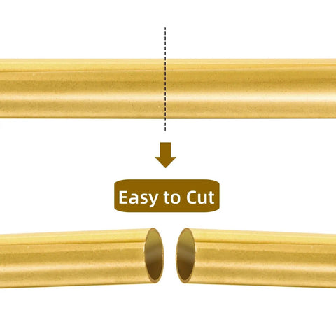 18 Pack Brass Round Tube Set For Modeling Hobbyists 9 Sizes Seamless Straight Tubes Easy to Cut Feature