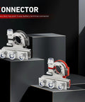 Garage Ready Heavy Duty Battery Terminal Connectors 2Pcs With 3Way Top Post Cable Clamps Universal Positive Negative 12Volt Rust Proof Zinc Coated For Cars Trucks Vans Silver on display.