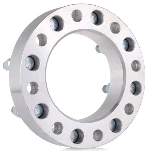 2Pcs 8x170 Wheel Spacers 1.5 Inch Thick with 125mm Hub Bore and 14x1.5 Thread Pitch, 8 Lug, Enhances Fitment for Ford F-350 F-250 Super Duty and Excursion, Improves Stance and Clearance, Silver
