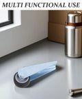 5pcs Wooden Gate Wheel Side Mount Caster with 1.5 Inch Rubber Rollers shown on a table with metal and cardboard items.