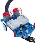 5 Pack D2-5 Smart Car Kit For Soldering And Line Following Robot Build, electronics project with dual motors and sensors