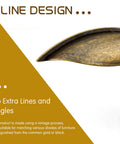 Side view of Six Pack Antique Brass Cabinet Pulls Made From Zinc Alloy showcasing vintage design with smooth curves