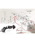 TRX-4 Ball Bearing Set for 1/10 Traxxas RC Car - Upgrade kit assembly diagram with rear assembly focus.