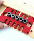 Heavy Duty 3 In 1 Drill Guide Block For Woodworking With Aluminum Alloy Hole Locator Dowel Jig And Precise Positioning Tool for cabinets