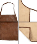 Tough As Nails Heavy Duty Polyurethane Welding Apron Premium Heat Insulation, showcasing brown and cream colors with full coverage design.