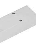 Close-up of ultra lightweight aluminum pneumatic air manifold block 40x40mm with G1/2 inlet and G1/4 outlet, durable and compact design.