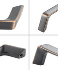 Detailed view of 10 Pack 5 Inch Oil Rubbed Bronze Cabinet Pulls Set For Kitchen Cabinets Drawers Dresser Vanity Cupboard.