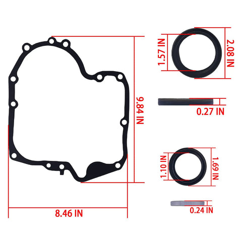 Crankcase Gasket And Oil Seal Combo Kit For Small Engine Mowers DIY Friendly Install Includes 697110 gasket, 2 oil seals