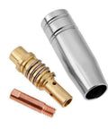 MB15 15AK MIG MAG Gas Shielded Welding Torch Accessories Kit 12 Piece 0.035 Inch Nozzle Diffuser Soldering Equipment shown.