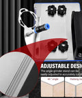Adjustable Tile Cutter Chamfering Tool For Angle Grinder With 45 Degree Bevel Pro Grade Kit Includes 2 Pairs Gloves And Universal Stand