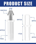 5 Pack Bifold Door Hardware Repair Kit For Quick Top Or Bottom Pivot Pins And Nylon Pivots, 3/8 Inch Replacement Parts