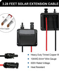 Solar Cable Entry Gland With 10AWG 3.28 Foot Extension Cable UV Resistant And Waterproof Solar Junction Box for RVs and Boats