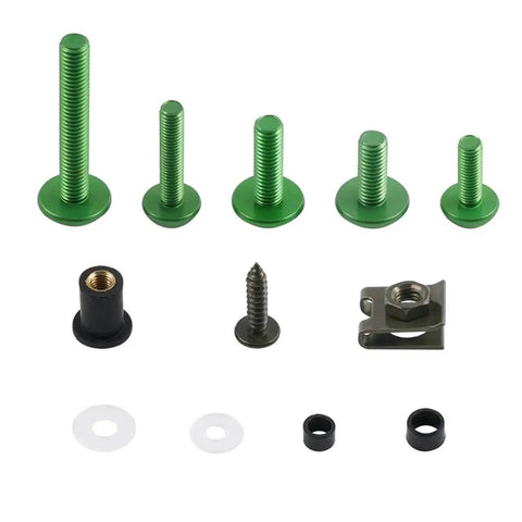 177 Piece Motorcycle Fairing Bolt Kit For YZFR6 YZFR1 YZFR3 YZFR7 With Windshield Screws Fasteners Nuts Clips Washers Replacement Black