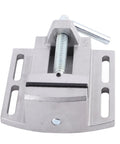 Professional Grade Heavy Duty Drill Press Vise Machine with Bulletproof Aluminum Jaws and Zero Lash Grip for workbench milling, silver steel vise.
