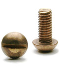 Silicon Bronze Slotted Round Head Machine Screws Three Eighths Inch Diameter Sixteen Threads Per Inch Three Inch Length Pack Of Two Hundred Fifty Marine Grade Corrosion Resistant Fasteners For Wood And Metal Projects