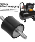 4-Piece 25x25mm Rubber Vibration Isolator Mounts With M6x19mm Studs For Shock Absorption And Quiet Operation In Gym Gear And Industrial Machinery For Heavy Duty Use, black rubber mount
