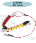 Complete lead system with anti-shock bungee and 12 ft coiled cable for Anti Shock Dog Trolley Runner For Yard And Camping Heavy Duty