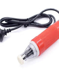 Heavy Duty Electric Wire Stripper And Enameled Wire Scraper For Copper And Aluminum Coils Portable hand tool with red grip.