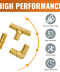 Half Inch PEX B Fittings Set 45 Piece Plumbing Kit With 15 Elbows 15 Tees And 15 Couplings High Performance Lead Free Brass