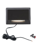 Rectangular Outdoor Deck And Patio Light 12V LED Low Voltage With Built In 3000K Warm Glow Durable K Alloy Aluminum Housing And Bronze Coated Solid Brass Finish Dope Weatherproof Coastal Grade Landscape Lighting with wire and connectors