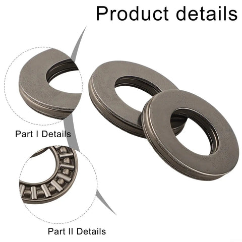 Thinking Process: thrust needle roller bearing with hardened washers and steel needle cage, product detail view