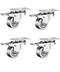 Heavy Duty Industrial Castors Set Of 4 With Brakes Tough As Nails Stainless Steel 304 Rust Proof Caster Wheels Swivel Plate Casters