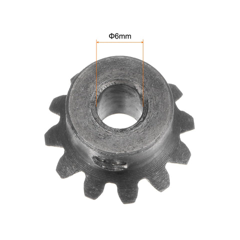 Bevel Gear Set One To One 12 Teeth Pinion With 6mm Shaft Hole One Point Five Module 90 Degree Steering Gear Built From Grade 45 Steel