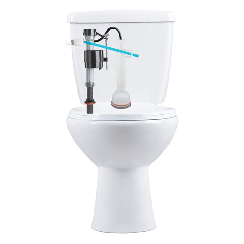 Mansfield Toilet Fill Valve And Flush Valve Seal Repair Kit For Quick Leak Fix On Mansfield 210 And 211 Toilets inside tank view