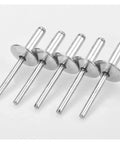 30 Pcs Large Flange Blind Rivets Aluminum Pop Rivet Kit 5/8 In Diameter 16 Mm 4.8x25mm Length Ideal For Soft Materials And Splicing Durable Corrosion Resistant Rivets, aluminum large flange rivets shown in a row
