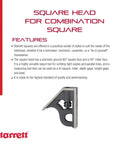 Heavy Duty Square Head for 6 Inch Combination Squares Built to Last Cast Iron Construction Resists Abrasion and Indentation Perfect For Machinists Woodworking and DIY Projects, 6-inch cast iron square head