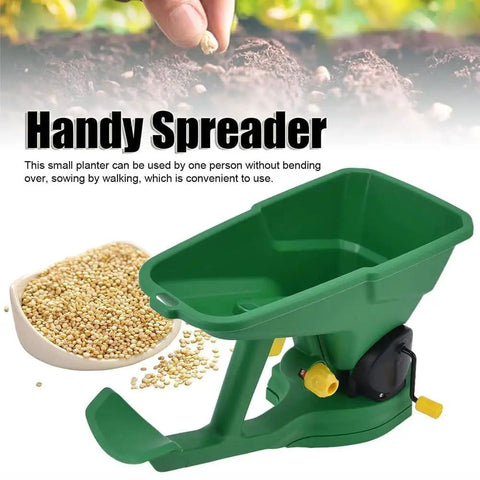 Hand Held Seed Spreader With 5 Gear Adjust 1.5L Capacity Easy One Handed Sowing Tool For Gardens And Lawns Image