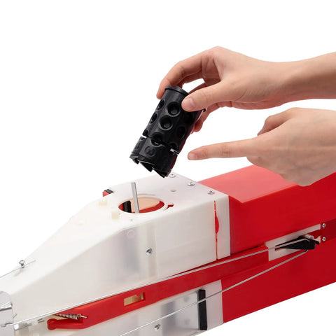 Detail of Handheld Seed Planter And Fertilizer Spreader For Home Garden showing seed rate adjustment mechanism