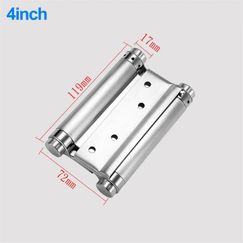 Stainless Steel Double Door Hinge Set For Cabinets And Drawers With Automatic Closing Built To Last Easy Install Fits 3 4 5 6 Inch Openings 4 Inch Version Durable Spring Hinge With Dual Opening For Soft Close Heavy Duty