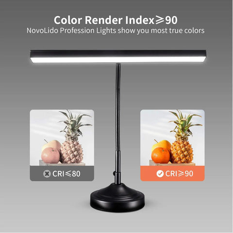 Two In One Piano Desk Lamp With Flexible Gooseneck And Clamp Base, 10W LED Piano Light, demonstrating CRI greater than 90