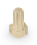 Tan Twist On Wire Connectors Box Of One Hundred For 22 To 8 AWG Electrical Lines With Ribbed Grip Caps and High Leverage Wings
