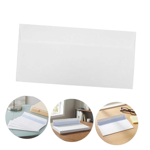 White 100 Pack Self Seal Envelopes With Peel And Seal Privacy Protection For Letter Size Mail And Legal Shipping Bulk Office Supplies