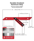 Dual Angle 45 And 135 Degree Woodworking Ruler Rugged Pro Grade Aluminum Carpenter Measuring Tool with dimensions
