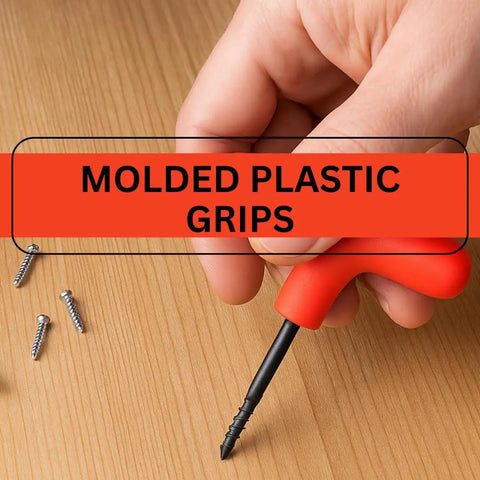 Heavy Duty Wedge Bradawl And Gimlet Set Featuring Killer Contoured Grips For Real Deal Craftsmen And Weekend Builders Demanding Top Tier Hand Tools That Start Drill Holes Without Breaking A Sweat, showcasing molded plastic grips and a black metal tip.