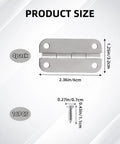 4 Pack Stainless Steel Cooler Hinge Replacement Parts With Screws, Heavy Duty Hinges For Igloo Style Ice Chests with sizes shown