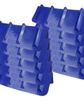Built Tough 10 Pack Blue V Shaped Corner Protectors Heavy Duty Wide Wing Edge Guards 8X8X24 Inch HDPE shown stacked.